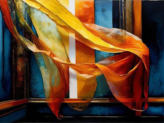 Vibrant Digital Art - A Little Breeze by Eris And AI