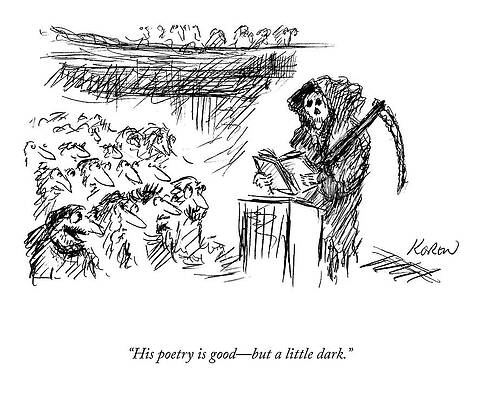 Hood Drawing - A Little Dark by Edward Koren