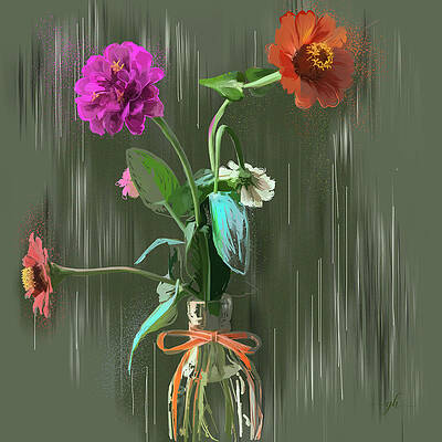 Flower Digital Art - A Little Ornament by Gina Harrison