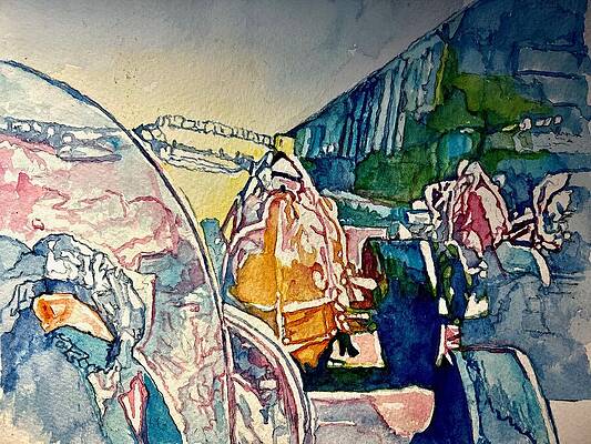 Painting - A Little Sprint Racing by Grant Nixon