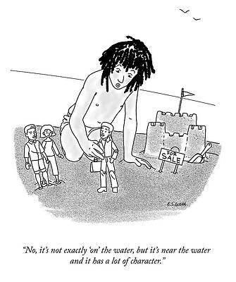 Near Wall Art featuring the drawing A Lot Of Character by Everett S Glenn