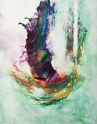 Abstract Wall Art featuring the painting A Merciful Hue by Rodney Frederickson