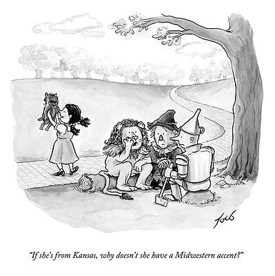 Wizard Wall Art featuring the drawing A Midwestern Accent by Tom Toro