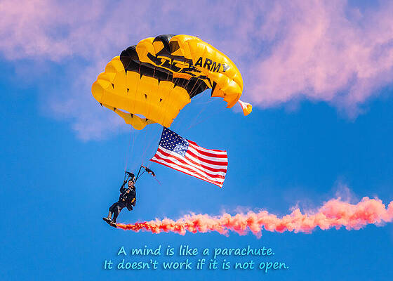 American Wall Art featuring the photograph A Mind Is Like A Parachute by Mike Lee