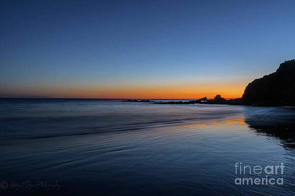 Beautiful Photograph - A Moody Beach Reflection - California by Abigail Diane Photography