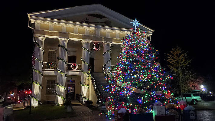 Newberry Wall Art featuring the photograph A Newberry Christmas by Brian Hare