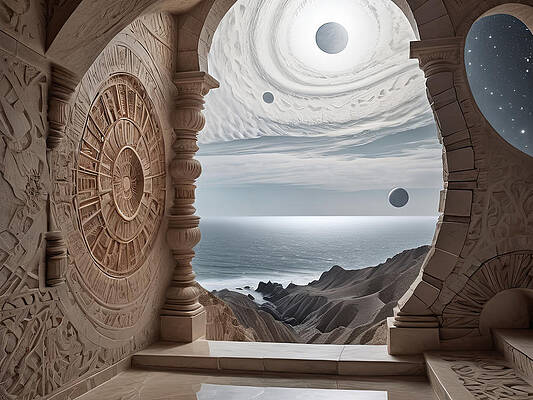 Architecture Wall Art featuring the digital art A Rare Event by Eris And AI