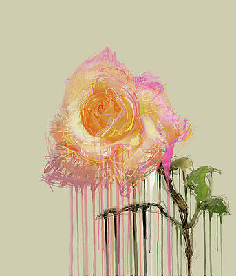Fabric Wall Art featuring the mixed media A Rose By Any Other Name - Cream by BFA Prints