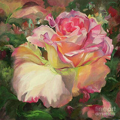 Wall Art featuring the painting A Rose Is A Rose by Radha Rao