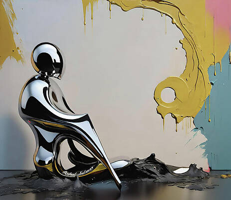 Wall Art featuring the digital art A Sculptural Vision by Rafael Salazar