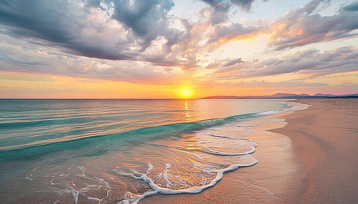 Digital Art - A Serene Beach Scene by The Luxury Art Collection