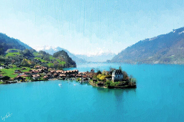 Wall Art featuring the painting A Small Village by Gradify Creations