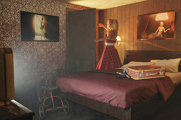 A Strange Motel Room Print