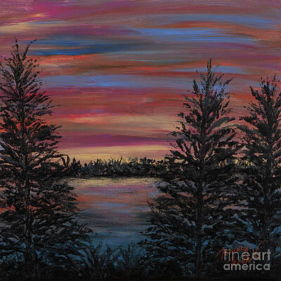 Sunset Painting - A Summer's Night by Tammy Terres - Dezigner Reflexions