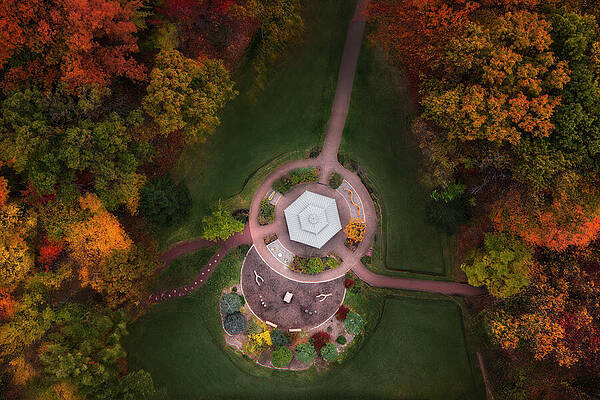 A View Down The Gazebo Print