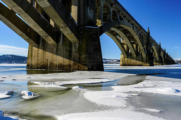 Winter Wall Art featuring the photograph A View From Beneath The Bridge by Anthony Hightower