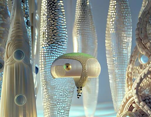 Futuristic Organic Structures Wall Art