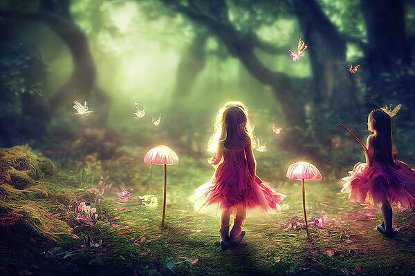 Tree Digital Art - A Walk With The Fairies by Ron Weathers
