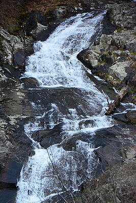 Waterfall Photograph - A Waterfall In White Oak Canyon In Shenandoah National Park by Raymond Salani III