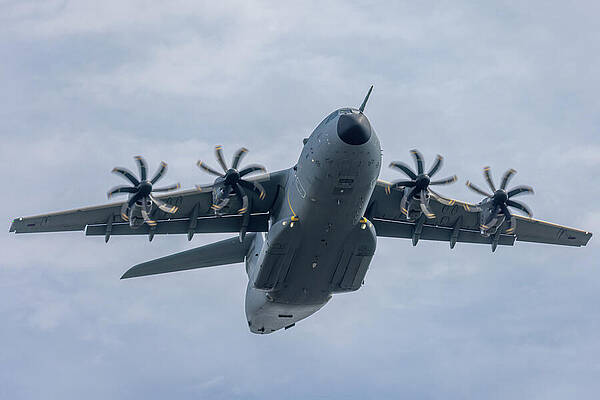 Military Cargo Plane in Flight Photograph