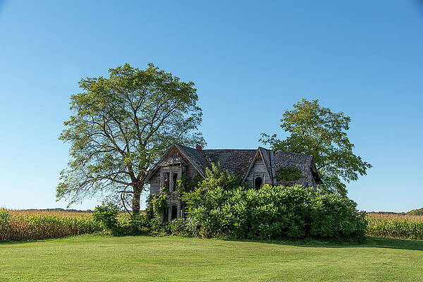 Vintage Photograph - Abandoned Country Home In Rural Ontario by John Twynam