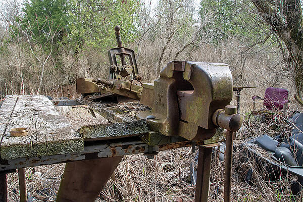 Vintage Photograph - Abandoned Decaying Workshop 2 by John Twynam