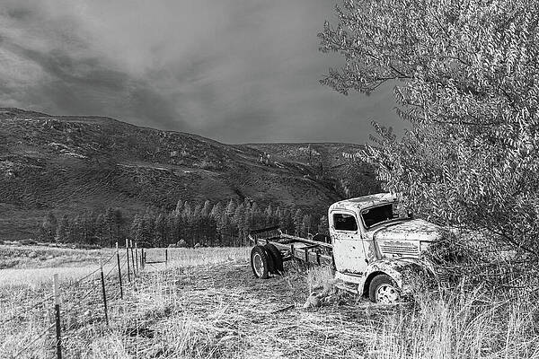 Abandoned Truck in a Field Wall Art