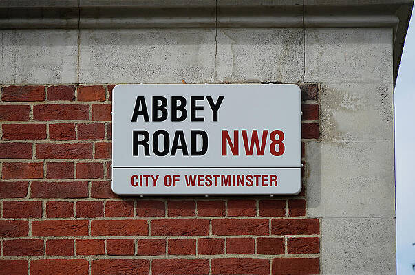 Abbey Road Sign in Westminster Wall Art
