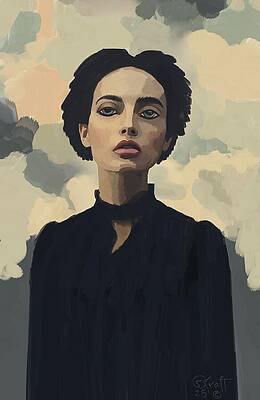 Woman in Dark Attire Wall Art