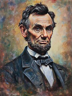 Portrait Painting - Abraham Lincoln by Land of Dreams