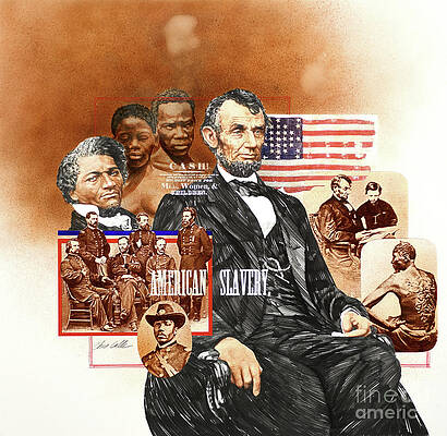 Historical Figures Painting - Abraham Lincoln - The Great Emancipator by Chris Calle