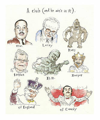 Club Painting - Absolutely No King by Barry Blitt