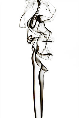 Collection Wall Art featuring the photograph Abstract Black Smoke - Sensual by Philippe HUGONNARD