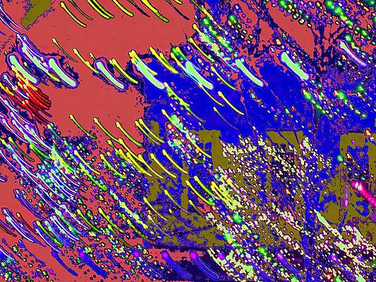 Red Digital Art - Abstract Expressionaryish #1 by T Oliver