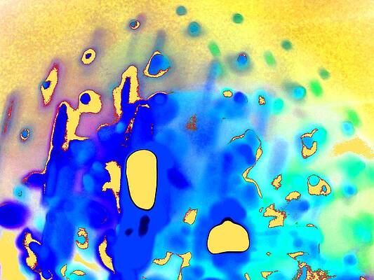 Yellow Digital Art - Abstract Expressionaryish 22 by T Oliver