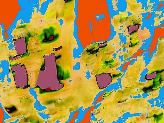 Red Digital Art - Abstract Expressionaryish 38 by T Oliver