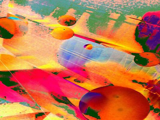 Orange Wall Art featuring the digital art Abstract Expressionaryish 42 by T Oliver