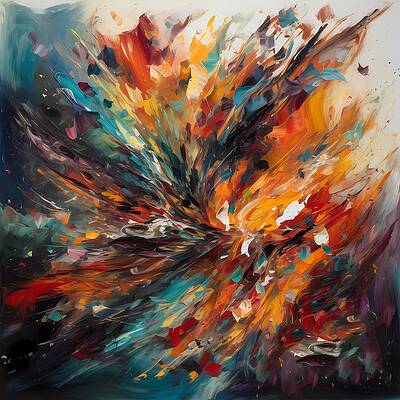 Abstract Wall Art featuring the digital art Abstract Expressionist Artwork With Vibrant Swirling Colors No 2 by Andre Petrov