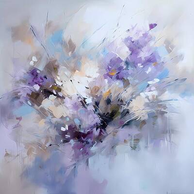 Abstract Wall Art featuring the digital art Abstract Expressionist Painting Featuring Soft Flowing Strokes by Andre Petrov