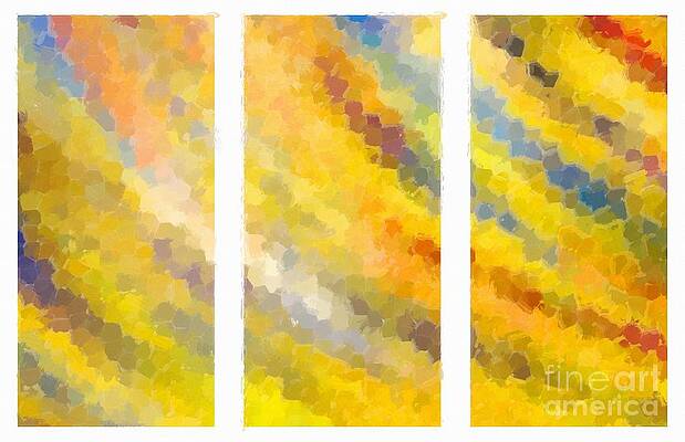 Painting - Abstract Fields Triptych by Stefano Senise
