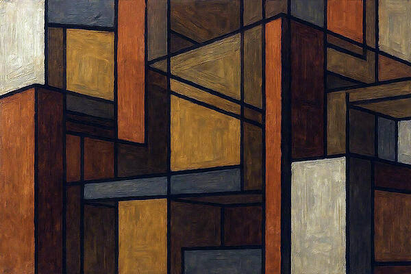 Abstract Geometric Composition Wall Art