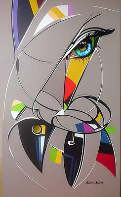 Modern Wall Art featuring the digital art Abstract Glance by Rafael Salazar