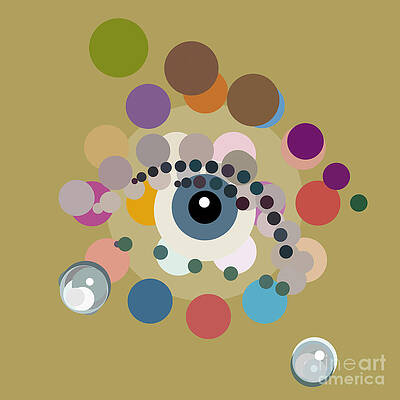 Wall Art featuring the digital art Abstract Larmes by BFA Prints