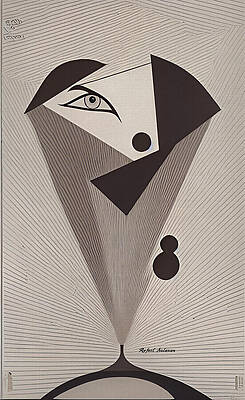 Wall Art featuring the drawing Abstract Monochrome Symphony by Rafael Salazar