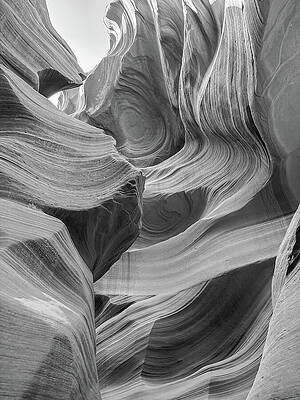 Abstract Rock Formations in Canyon Photograph