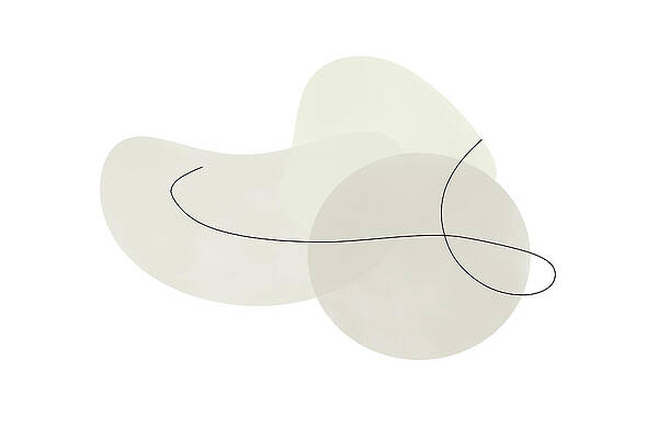 Wall Art featuring the digital art Abstract Shades Of White Two Of Two by Alison Frank