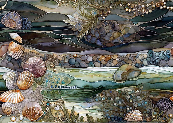 Dreamlike Digital Art - Abstract - Under The Sea by Eris And AI