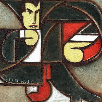 Abstract Geometric Portrait Painting