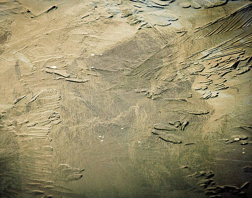 Wall Art featuring the photograph Abstraction - Ice With Gold Texture by Robert Niemeier