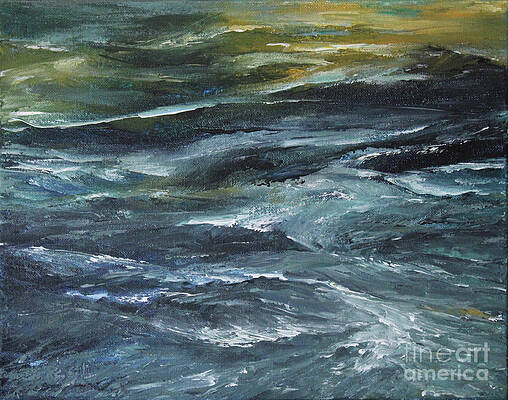 Wave Painting - Abyss by Jane See